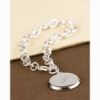 Round Charm Link Bracelet